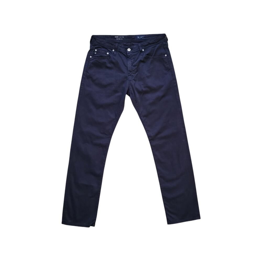 AG Adriano Goldschmied Protege Sueded Sateen Stretch Pants New Navy Men's 32X34